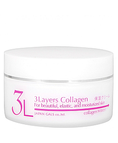 Japan Gals Layers Collagen - Крем увлажняющий 3 слоя коллагена для лица 60 г